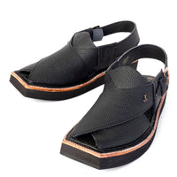 Matt Black Peshawari Chappal - J. Junaid Jamshed