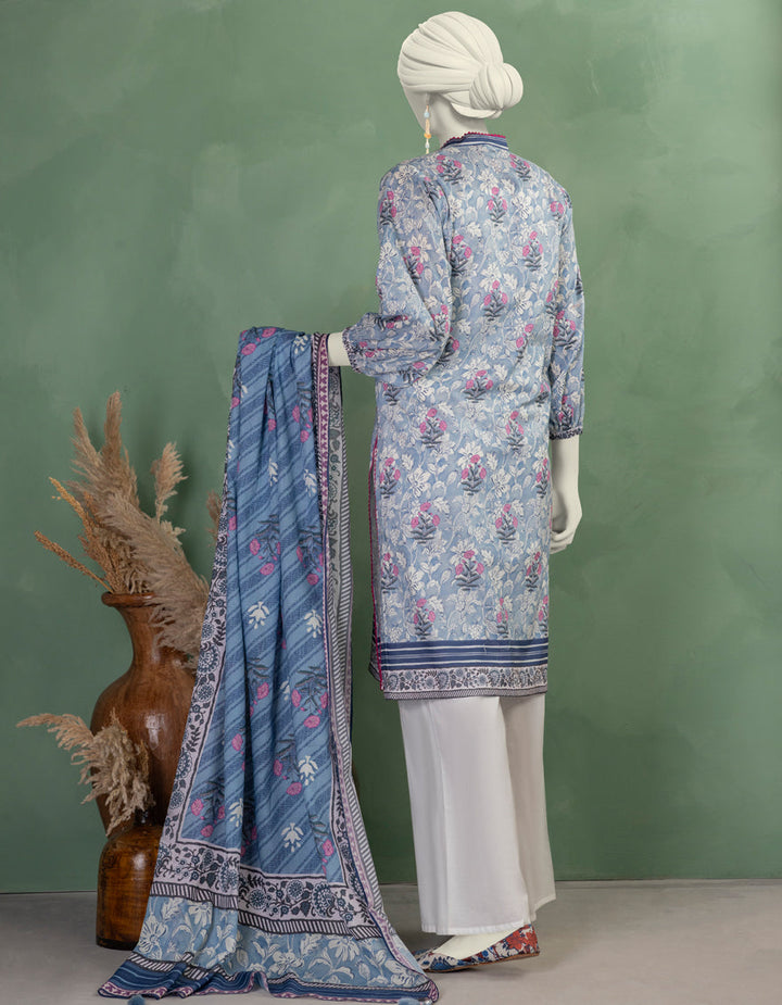 Lawn Multicolor Unstitched Suit - J. Junaid Jamshed