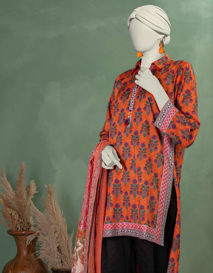 Lawn Multicolor Unstitched Suit - J. Junaid Jamshed