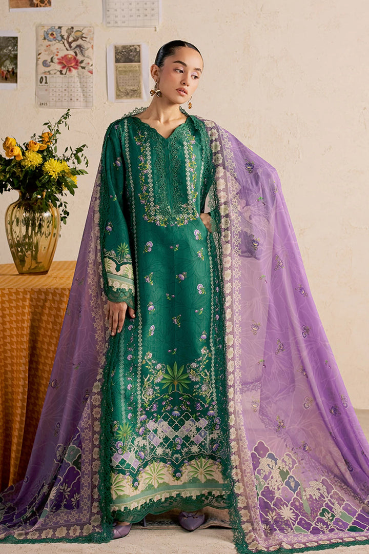 Dobby Lawn Green Stitched Suit - Vanya