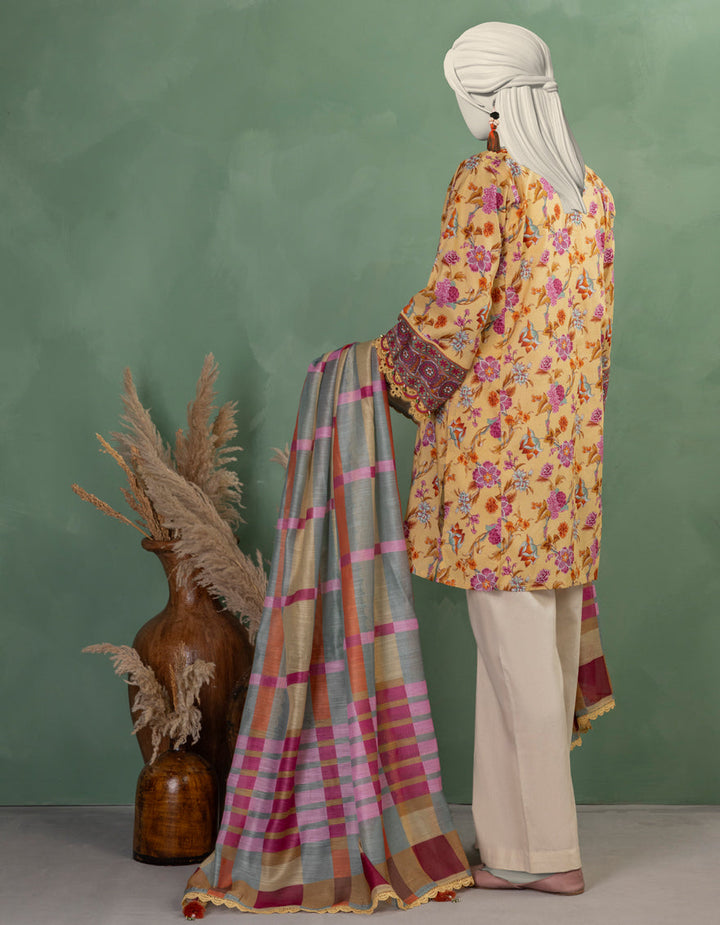 Lawn Multicolor Unstitched Suit - J. Junaid Jamshed