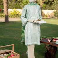 Lawn Green Unstitched Suit - J. Junaid Jamshed