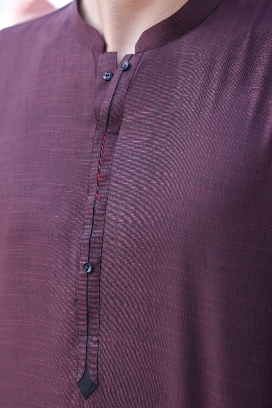 Polyester Maroon Kurta - Almirah