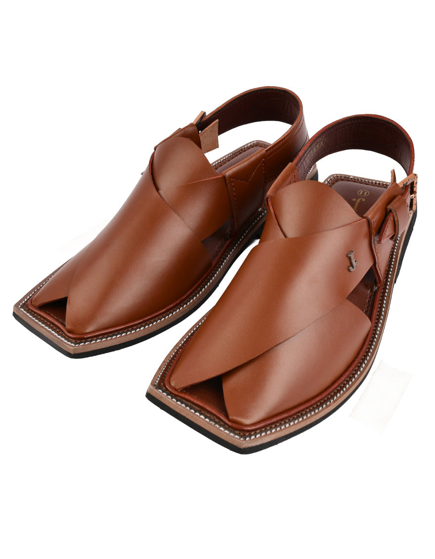Brown Peshawari Chappal - J. Junaid Jamshed