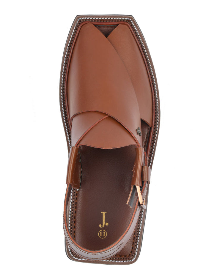 Brown Peshawari Chappal - J. Junaid Jamshed