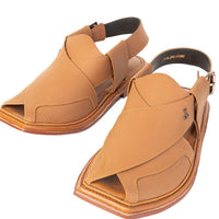 Plain Brown Peshawari Chappal - J. Junaid Jamshed