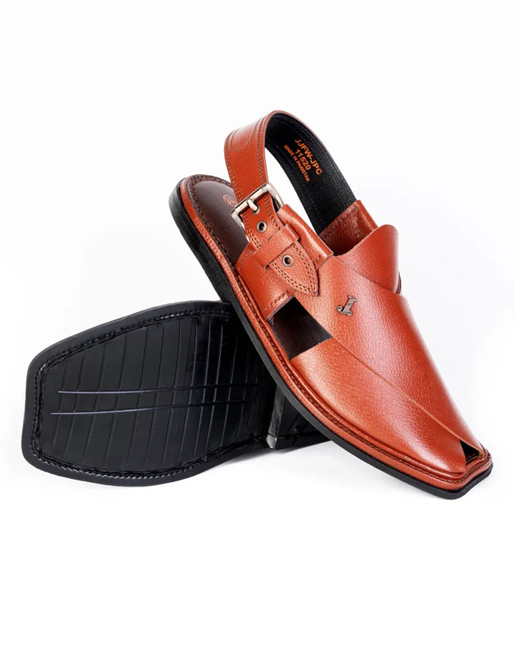Plain Maroon Peshawari Chappal - J. Junaid Jamshed