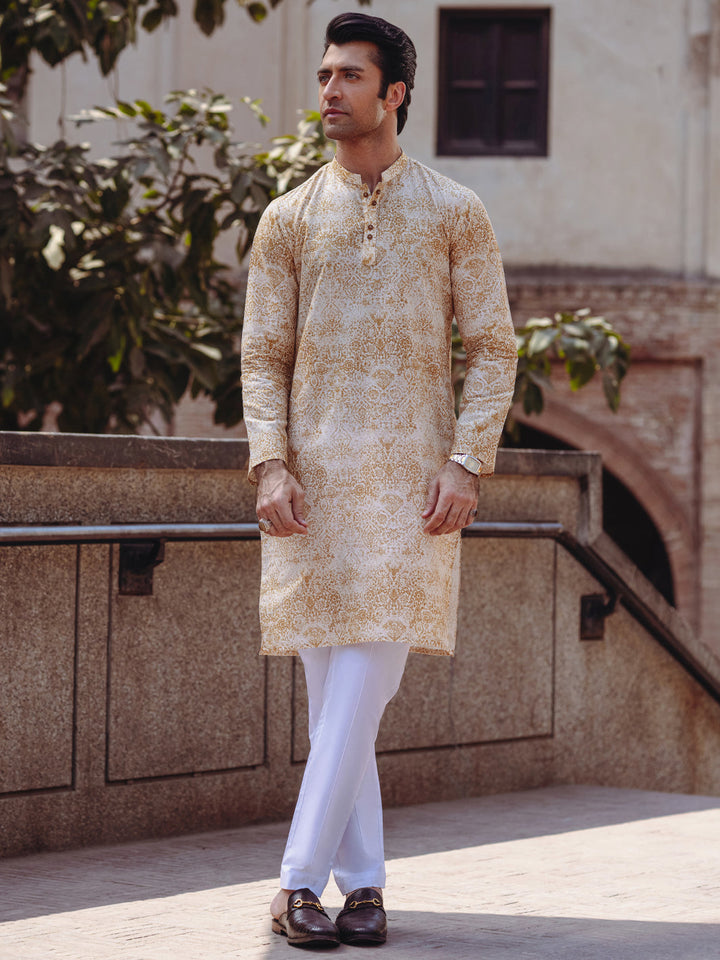 Cotton Mustard Kurta - Almirah