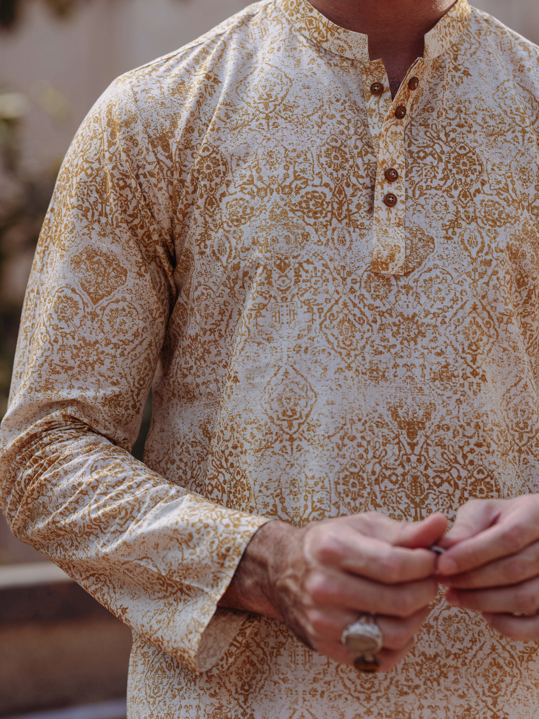 Cotton Mustard Kurta - Almirah