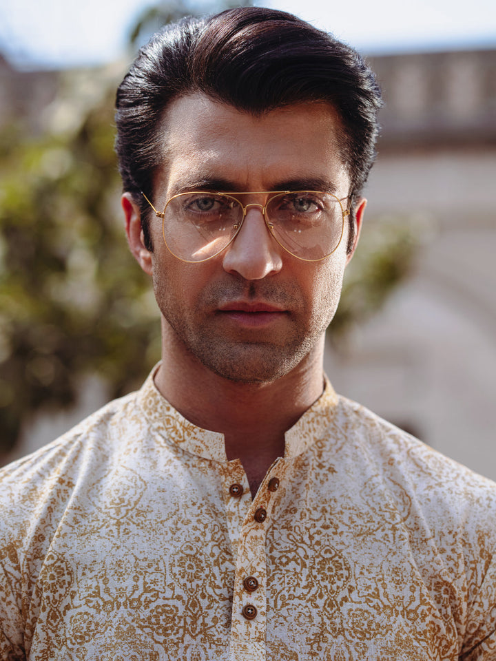 Cotton Mustard Kurta - Almirah