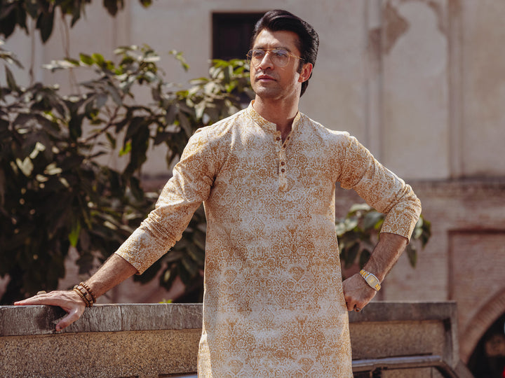 Cotton Mustard Kurta - Almirah