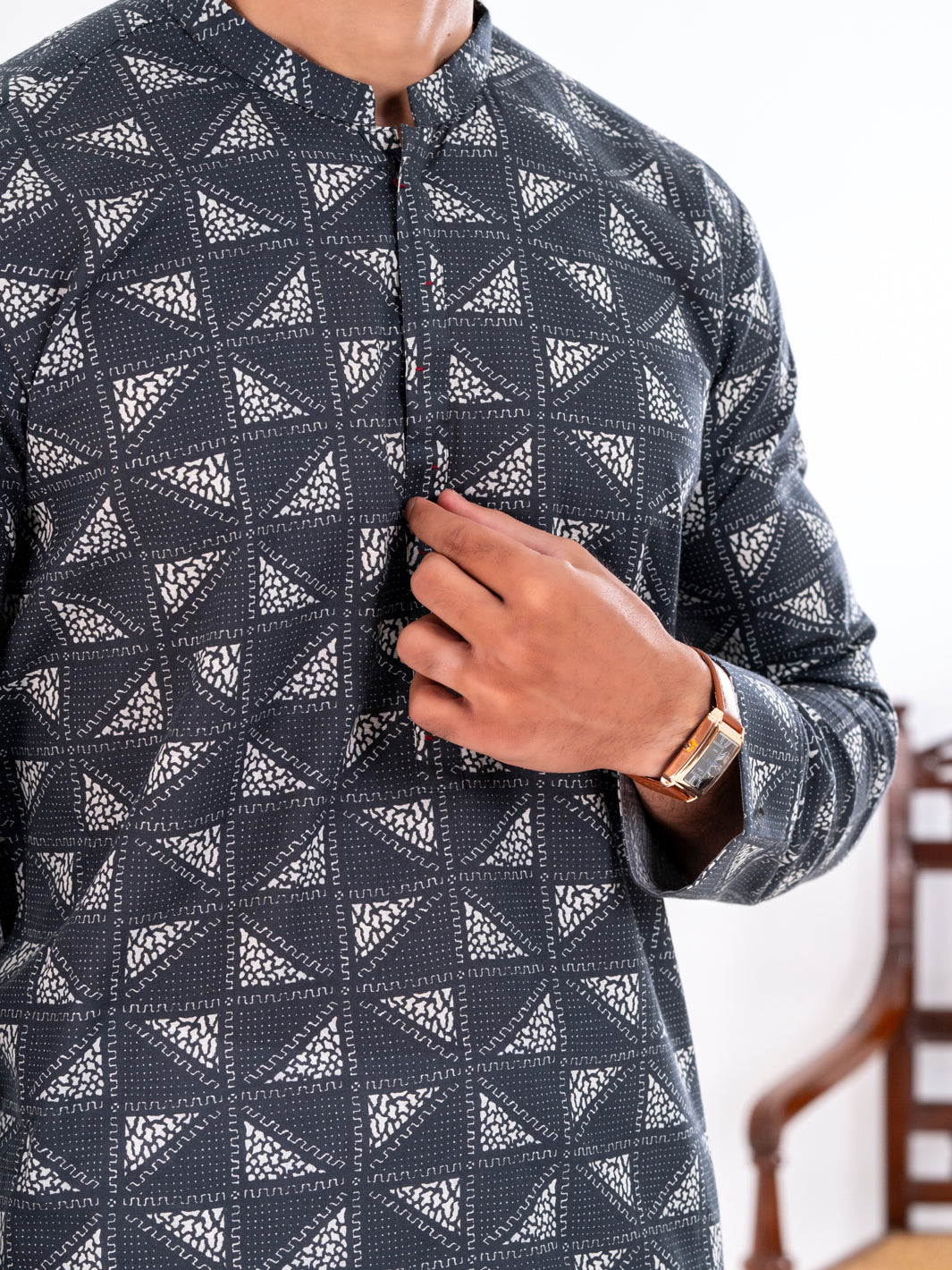 Cotton Black Kurta - Almirah