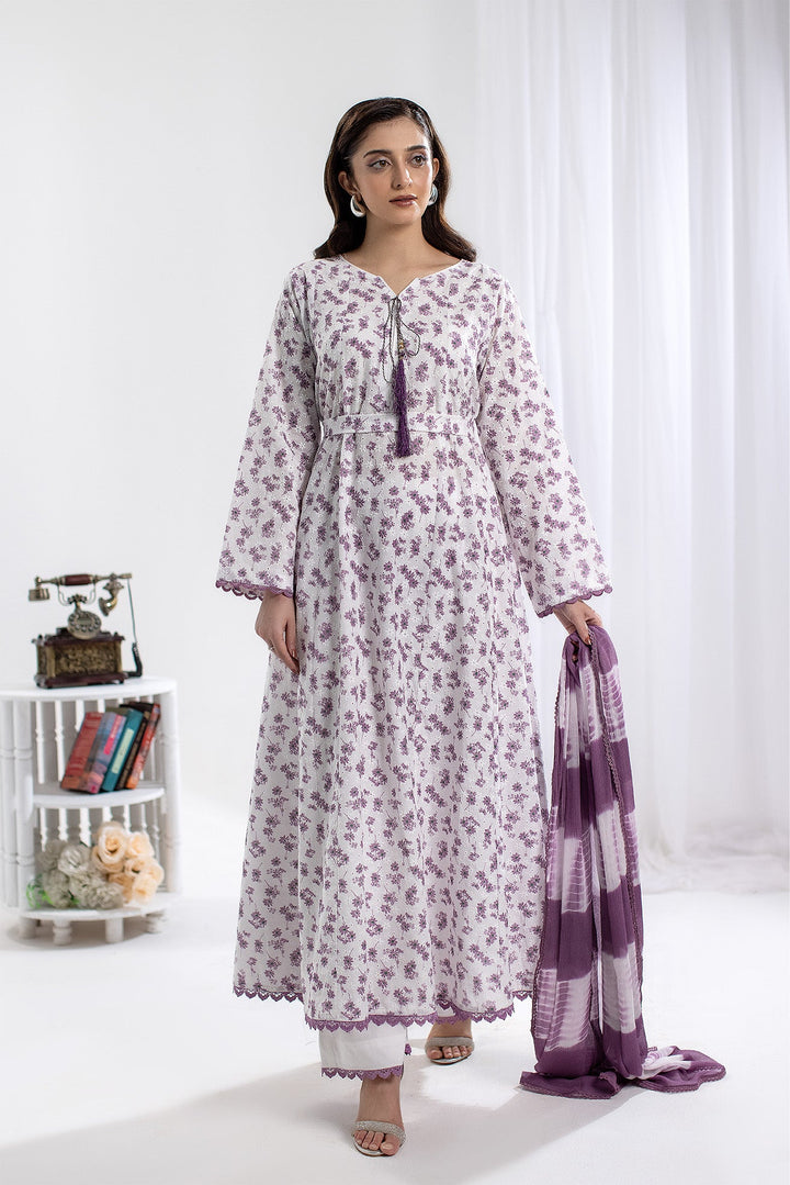 Chikenkari White Stitched Suit - Raqsam