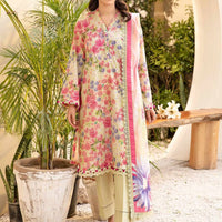 Printed Lawn Multi Stitched Suit - Maria B M Basics Elaheh Stitched