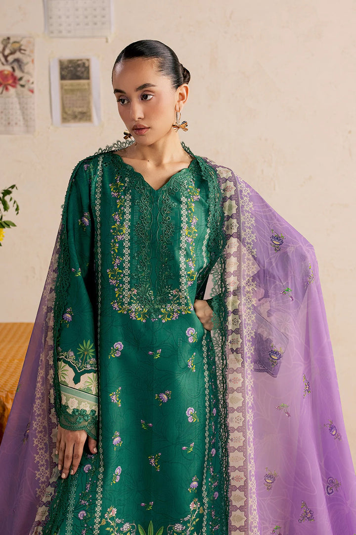 Dobby Lawn Green Stitched Suit - Vanya