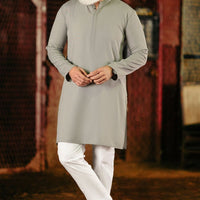 Blended Grey Kurta - Almirah