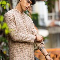 Cotton Beige Kurta - Almirah