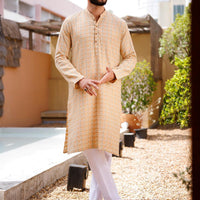 Cotton Beige Kurta - Almirah