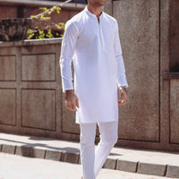 Cotton White Kurta - Almirah