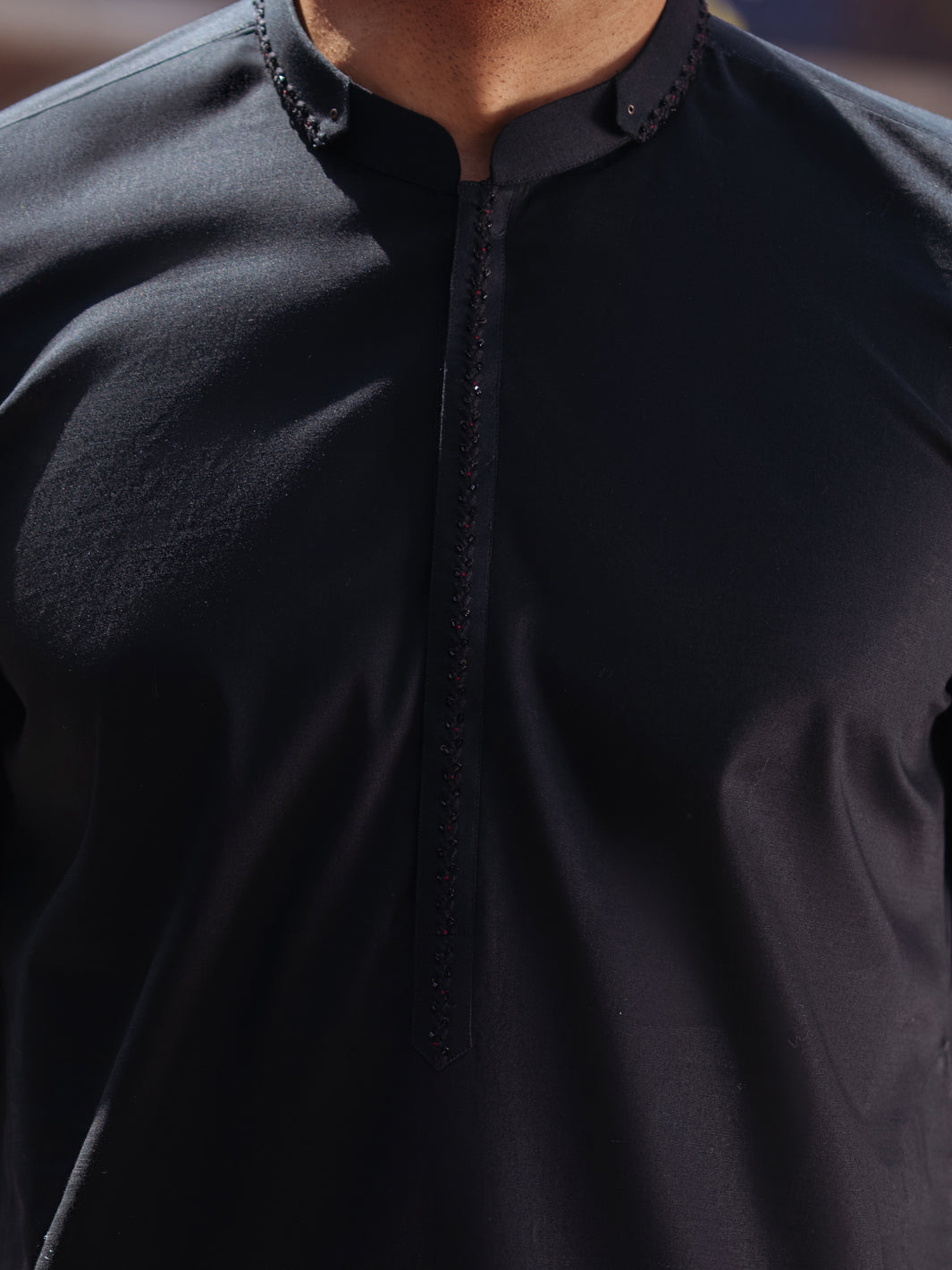 Cotton Black Kurta - Almirah
