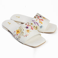 Rexine White Chappal - J. Junaid Jamshed