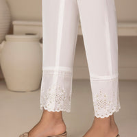 Cambric White Trouser - Lakhany