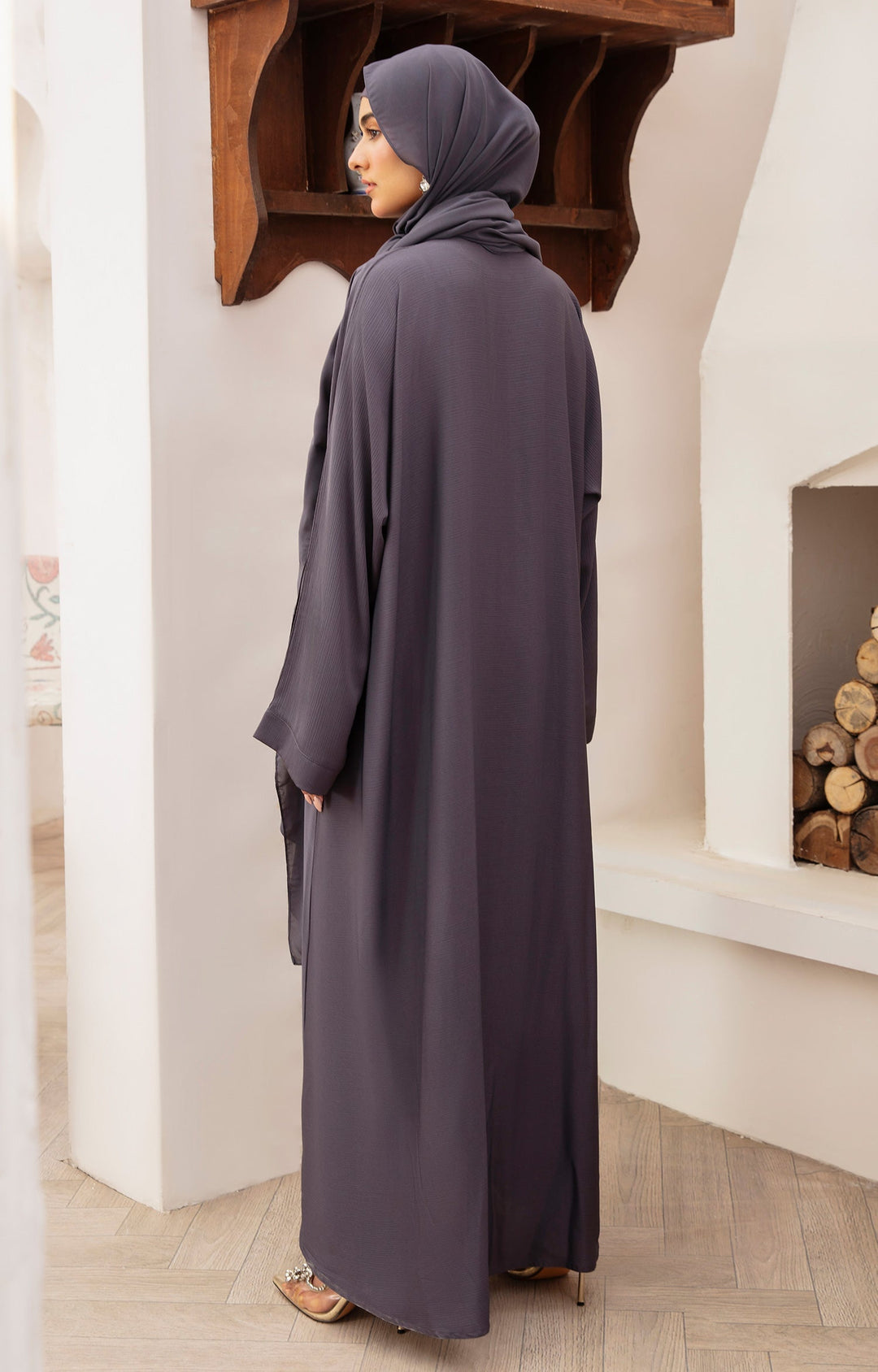 Grey Melange Abaya