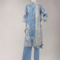 Lawn Multicolor Unstitched Suit - J. Junaid Jamshed