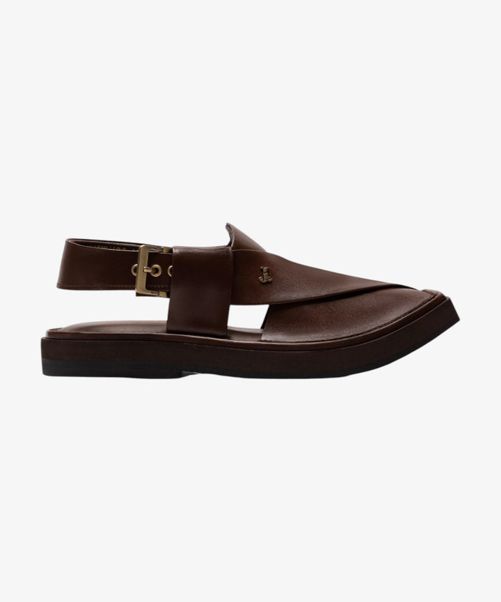 Brown Peshawari Chappal - J. Junaid Jamshed