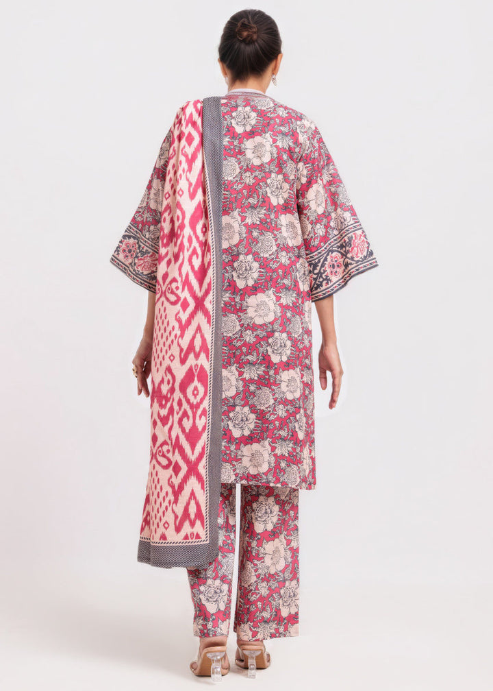 Khaddar Pink Stitched Suit - Bonanza