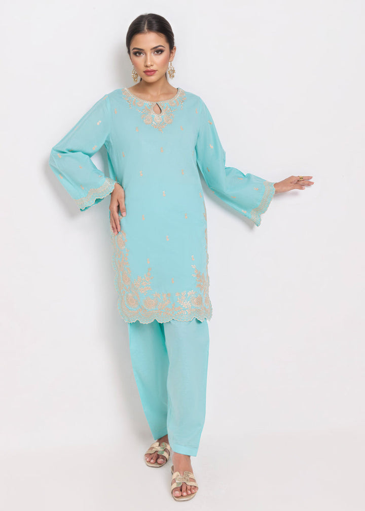 Cambric Blue Stitched Suit - Bonanza