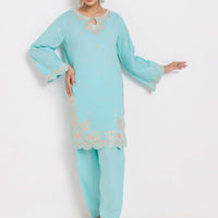 Cambric Blue Stitched Suit - Bonanza
