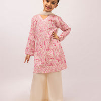 Dobby Pink Stitched Suit - J. Junaid Jamshed
