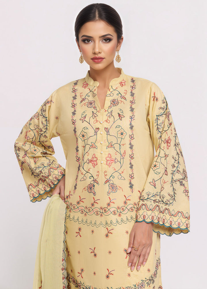 Cambric Light Olive Stitched Suit - Bonanza