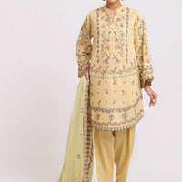 Cambric Light Olive Stitched Suit - Bonanza