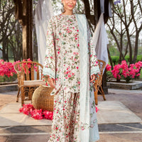 Lawn Off white Stitched Suit - Elaf