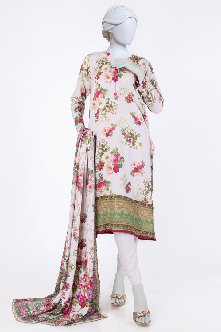 Linen Off White Stitched Suit - J. Junaid Jamshed