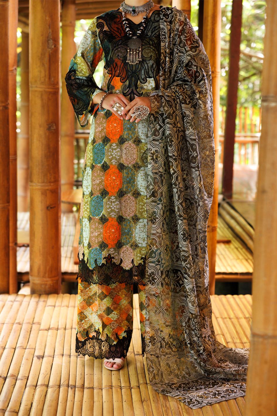 Lawn Multi Unstitched Suit - Almirah