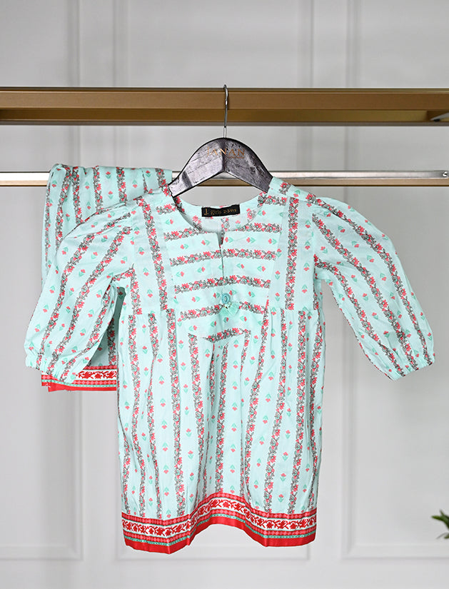 Cambric Green Stitched Suit - J. Junaid Jamshed