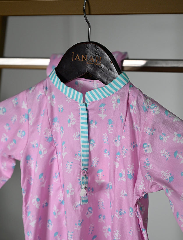 Cambric Pink Stitched Suit - J. Junaid Jamshed