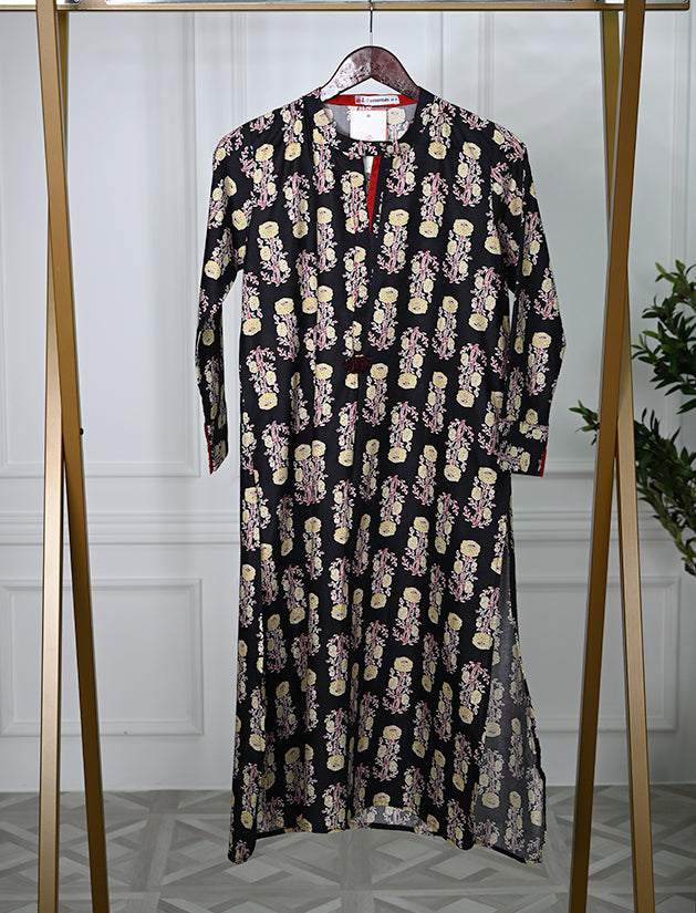 Cambric Black Stitched Suit - J. Junaid Jamshed