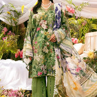 Lawn Green Stitched Suit - Elaf