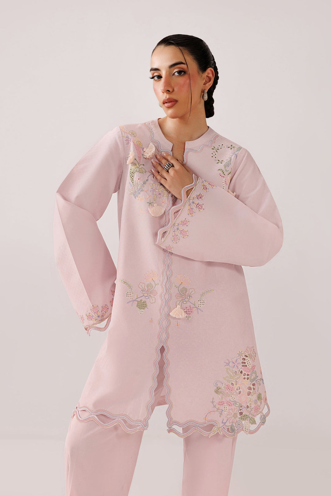 Fiora - Qalamkar Embroidered Co-Ords 26'
