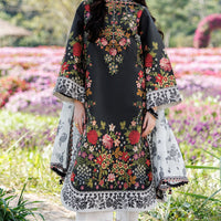 Lawn Black Stitched Suit - Jazmin