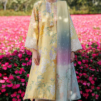 Lawn Yellow Stitched Suit - Jazmin
