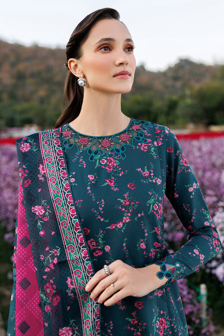 Embroidered Lawn Sea Green Stitched Suit - Jazmin