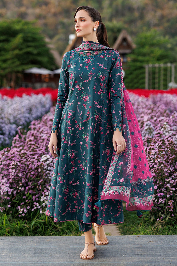 Embroidered Lawn Sea Green Stitched Suit - Jazmin