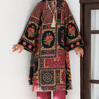 Lawn Plum Stitched Suit - Jazmin