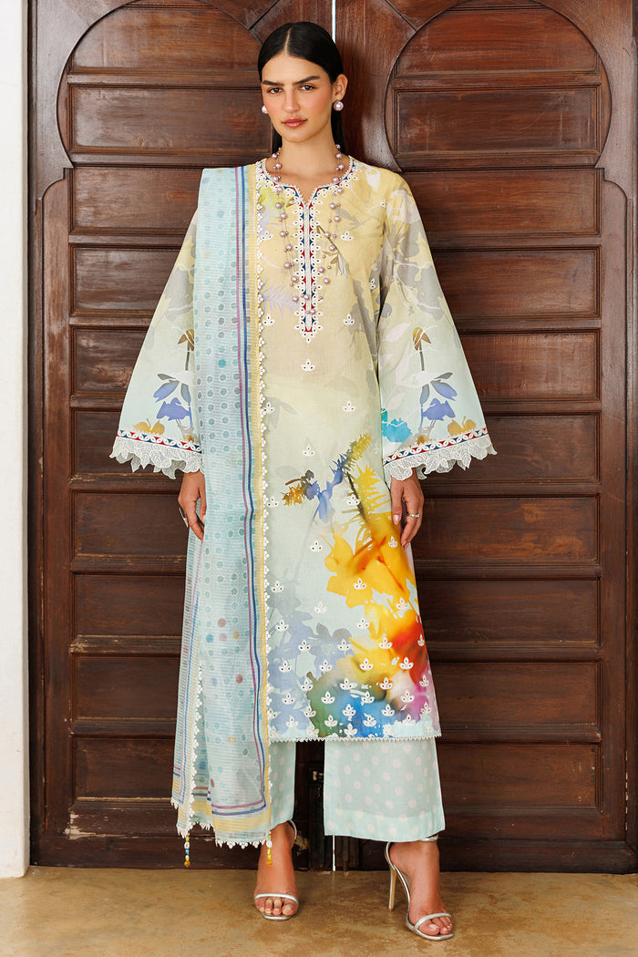 Lawn Blue Stitched Suit - Jazmin