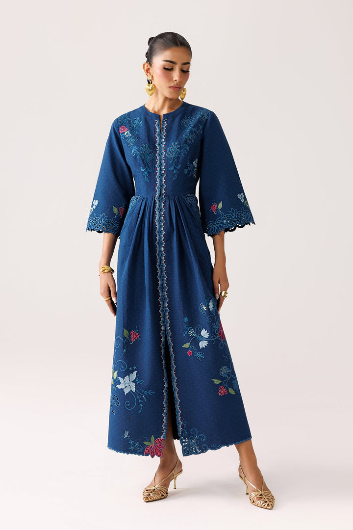 Noa - Qalamkar Embroidered Long Shirt 26'